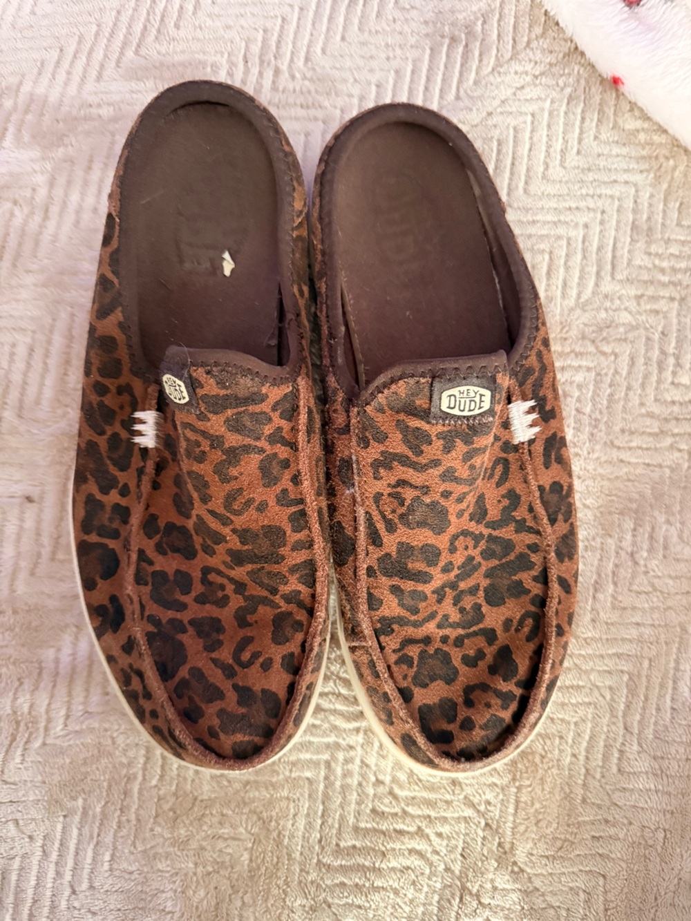 Hey Dude Women’s Leopard Print Slip-On Flats - Brown & Black